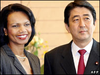 Bà Rice và Thủ tướng Nhật Abe