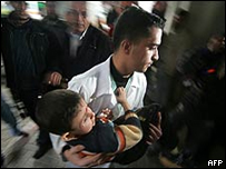 Criança ferida em Gaza