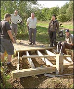 Creating a walkway (c) Sheffield Wildlife Trust