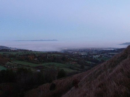 Images of Gloucestershire in the fog.