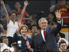 US President Bush at the opening ceremony
