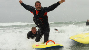 Tim and Helena in swimming pool