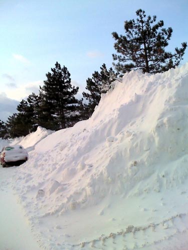 Lake effect snow in Buffalo
