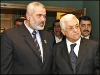 از راست به چپ: عباس و هنيه