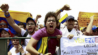 Protesta de opositores al chavismo