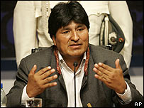 Evo Morales, presidente da Bolívia