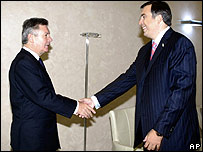 Ngoại trưởng Bỉ Karel De Gucht gặp tổng thống Gruzia Saakashvili tại Tbilisi