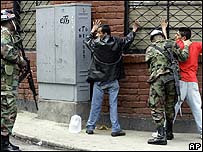 Forças de segurança em Bogotá