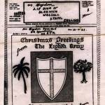 Image of a Christmas card sent by my father, Thomas William Heydon, November 11,1943