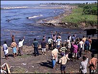 Následky tsunami v Colombu