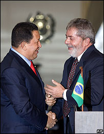 Chávez e Lula em Recife