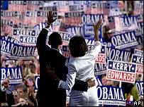 Casal Obama na convenção