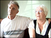 Distressed couple Robert and Gertrude Hesketh