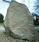 Photo of rune-stone from Jelling