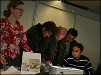 اعضای گروه موسیقی افغانی در موزه اسکاتلند