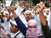 जकार्ता में प्रदर्शन