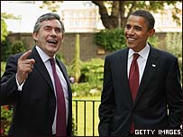Obama (m) dhe Brown