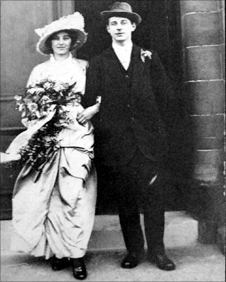 Chris Jackson's grandparents on their wedding day