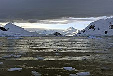 A view of the coast in Antarctica