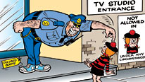 An illustration from a specially-written Strictly Come Dancing story in the Beano