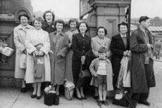 Co-op workers outside Waverley Street Station