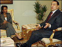 کاندولیزا رایس و حسنی مبارک