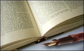 A book and fountain pen