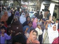 بلوچستان میں خواتین کا مظاہرہ