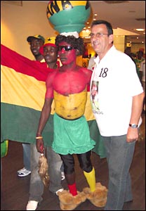 Painted Ghana fan