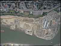 Rochester Riverside: aerial shot