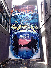 30 ft high mural in Melbourne