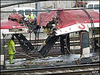 Madrid'de tren enkazı
