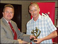 Scott Devlin with Combination president Tim Darwin