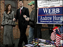 George Allen, pictured with his wife