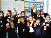 Wood Farm Primary School with their Fire Jars