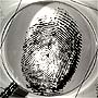 Magnifying glass and fingerprint