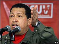 O presidente da Venezuela, Hugo Chávez