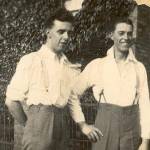 Jack Byrnes (left) and Joe Lester in civvies (Waddesdon Buckinghamshire) 1938?