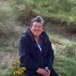Marie on Murlough beach, near where she now lives