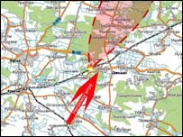 Карта, де сталась аварія