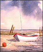Boat at Morston Quay by Frank Halliday