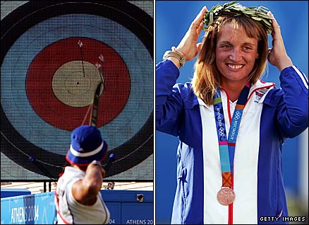 GB archer Alison Williamson wins bronze in Athens four years ago