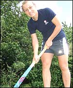 Chloe Rogers in training 