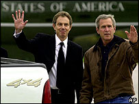 Tony Blair a George Bush
