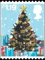 Selo de Natal lançado pelos Correios britânicos