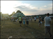 Sun setting over Faversham