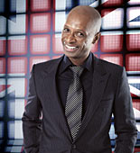 Andy Abraham flies the flag for the UK