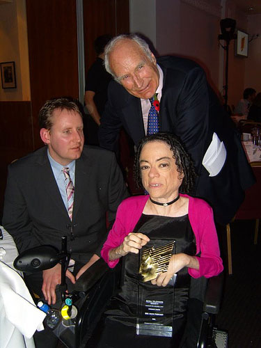 Damon Rose and Liz Carr, with Peter Snow (click image to visit Flickr and see more photos of the Ouch team at the RTS Innovation Awards ceremony)