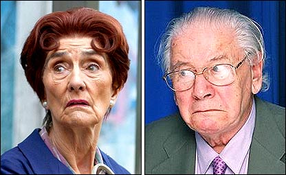 Dot Cotton and Peter Ustinov