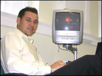 Nick Southall watching TV